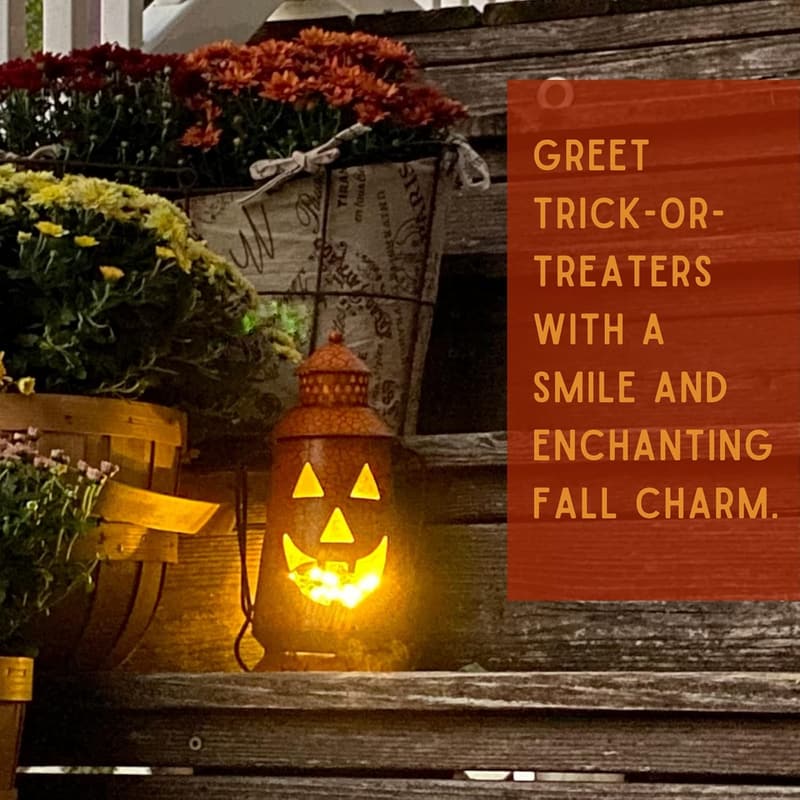 Halloween Metal Pumpkin Lantern - Rustic Fall Decoration