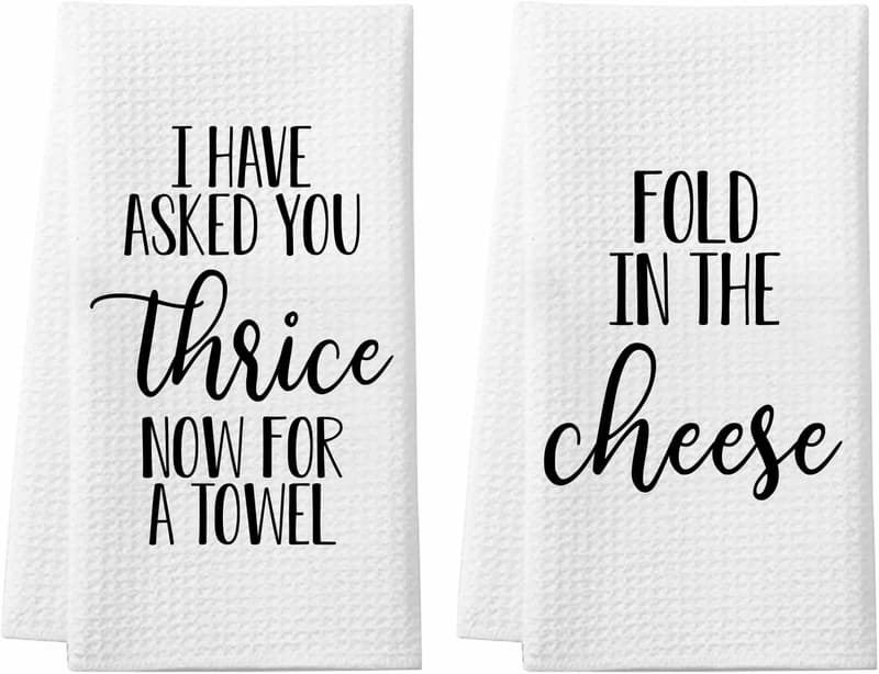 Funny Waffle Dish Towels, 2 Pack - Gift for SC Fans