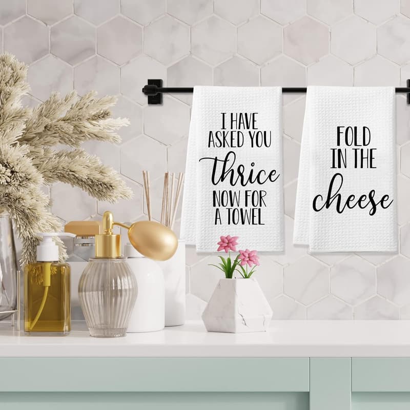 Funny Waffle Dish Towels, 2 Pack - Gift for SC Fans