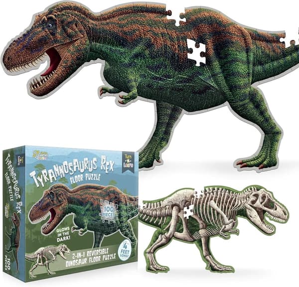 Tyrannosaurus Rex 100-Piece Glow-in-the-Dark Puzzle for Kids