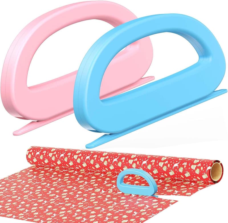 Christmas Dual-Ended Gift Wrap Cutter 2-Pack with 4 Blades