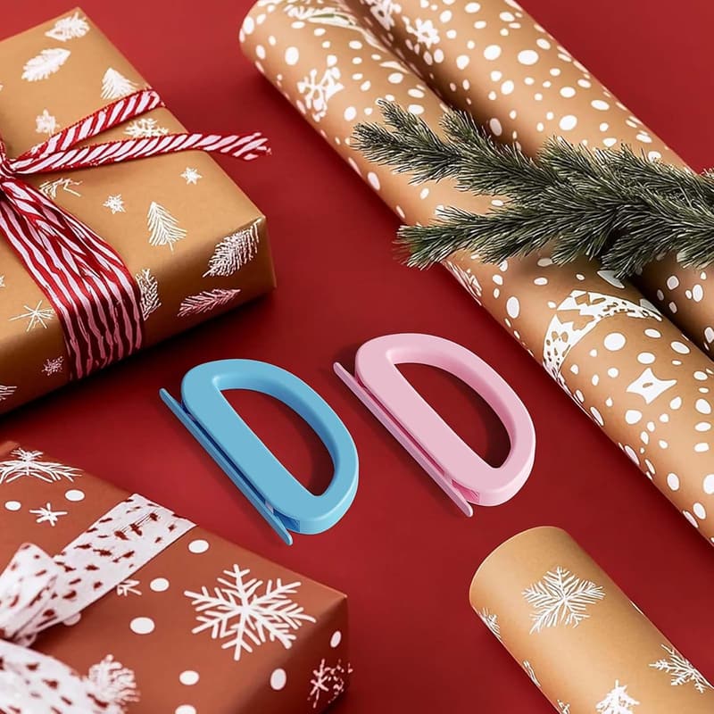 Christmas Dual-Ended Gift Wrap Cutter 2-Pack with 4 Blades