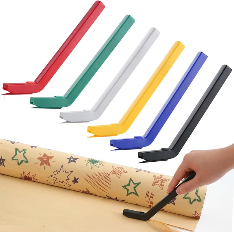 Wrapping Paper Cutter Set - Safe & Easy Gift Wrap Tool (6-Pack)