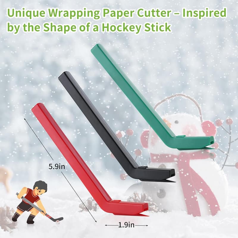 Wrapping Paper Cutter Set - Safe & Easy Gift Wrap Tool (6-Pack)