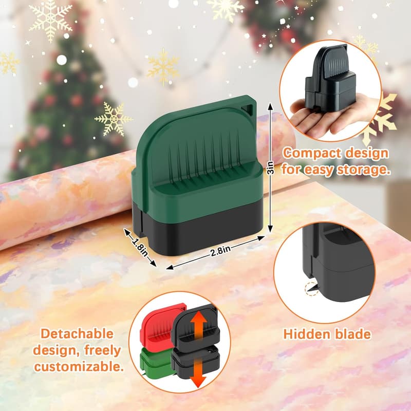 Birthday Gift Wrap Cutter with Wheels - 2-Pack, Straight Line
