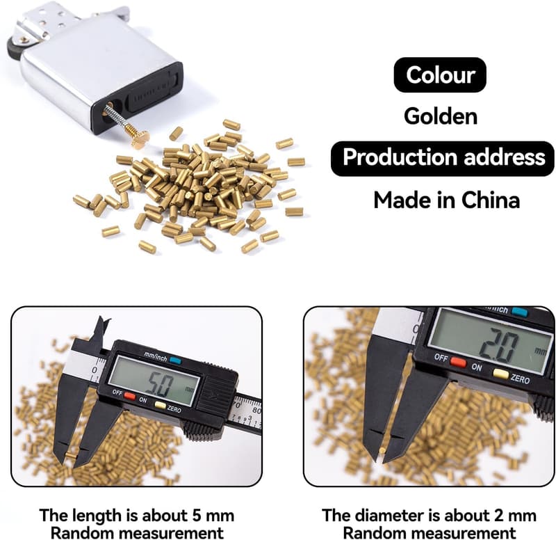500Pcs Gold Replacement Flint for Petrol Gas Lighters