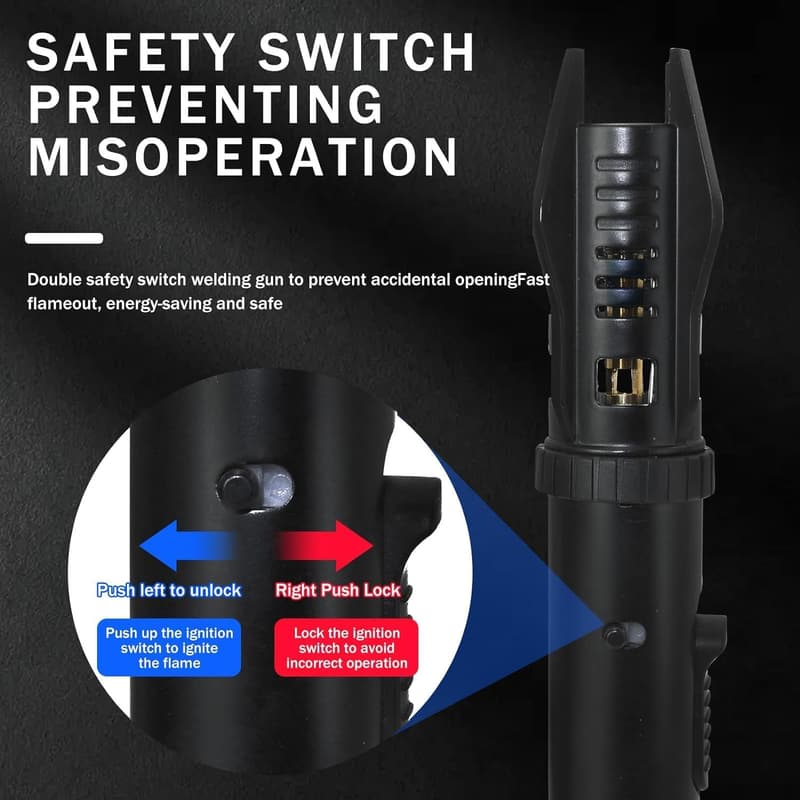 Adjustable Jet Flame Torch Lighter with Safety Lock - Windproof