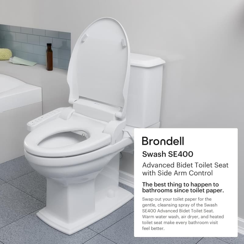 Heated Electric Bidet Toilet Seat with Night Light and Dryer