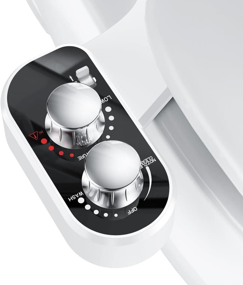 Ultra-Slim Hot/Cold Bidet Attachment with Adjustable Pressure