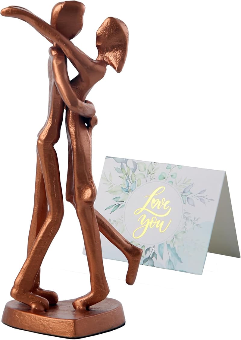 8th Anniversary Heart Sculpture - Handcrafted Gift for Couples