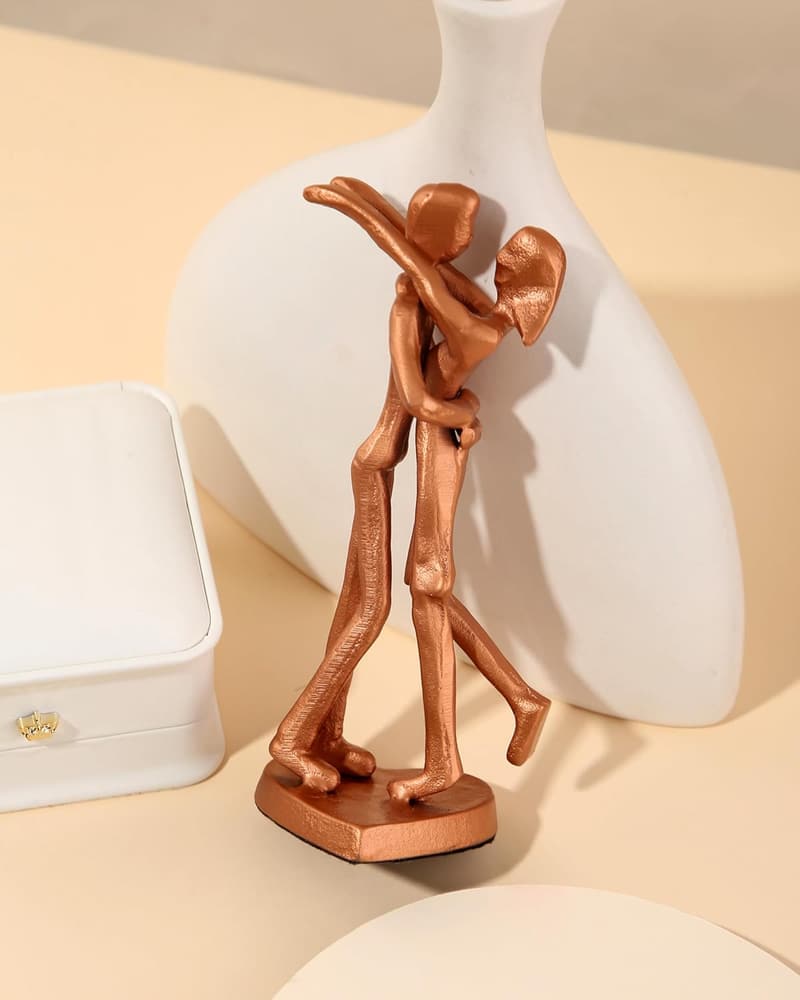 8th Anniversary Heart Sculpture - Handcrafted Gift for Couples
