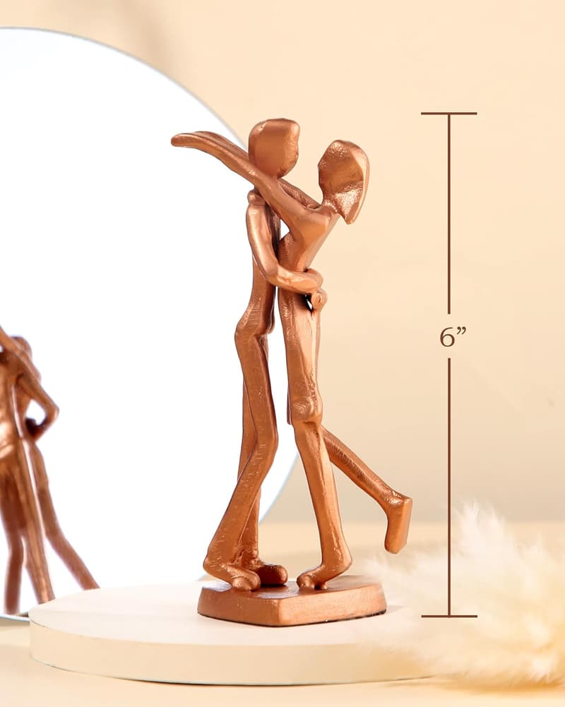 8th Anniversary Heart Sculpture - Handcrafted Gift for Couples