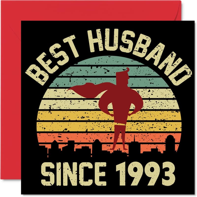 32nd Anniversary Card for Husband - I Love You Greeting Card
