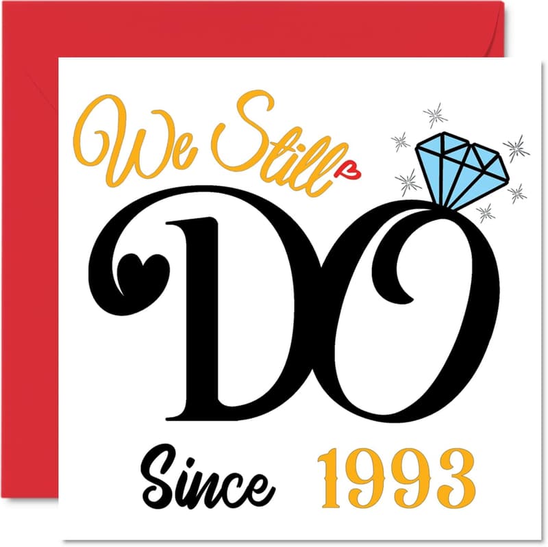 32nd Anniversary Card for Couples - We Still Do Since 1993