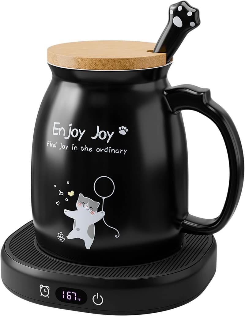 Electric Coffee Mug Warmer Set with 8-Hour Auto Shut Off