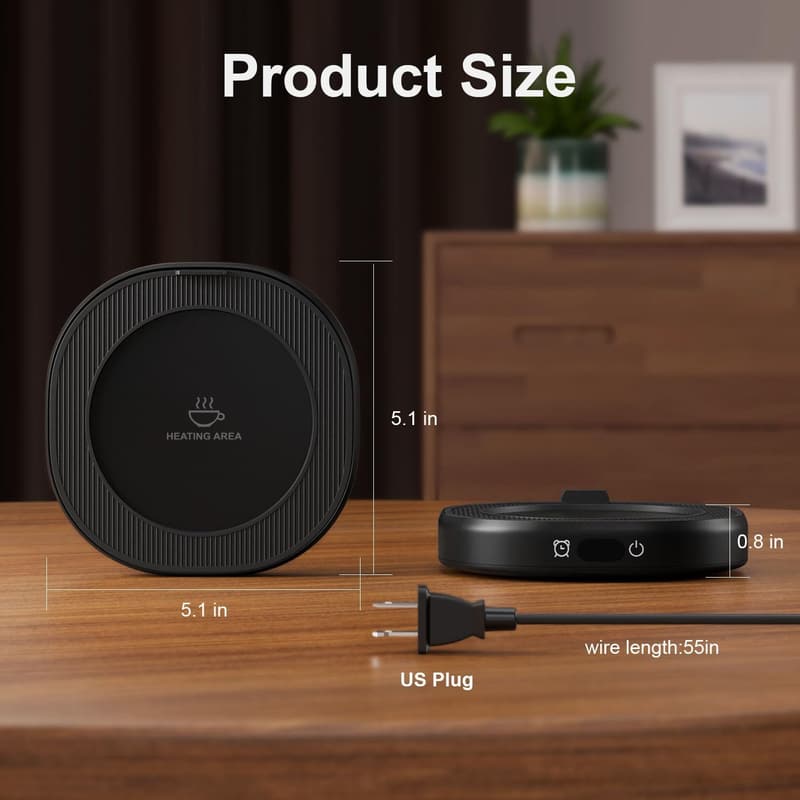 Electric Coffee Mug Warmer Set with 8-Hour Auto Shut Off