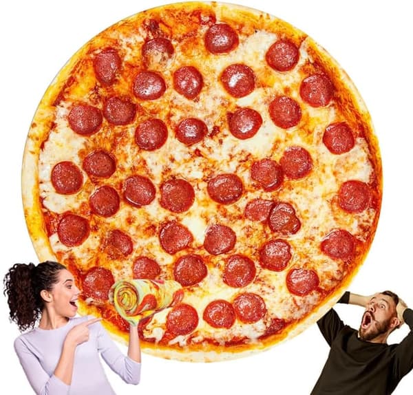 Christmas Pizza Blanket - Double-Sided Fleece Throw for Kids & Adults