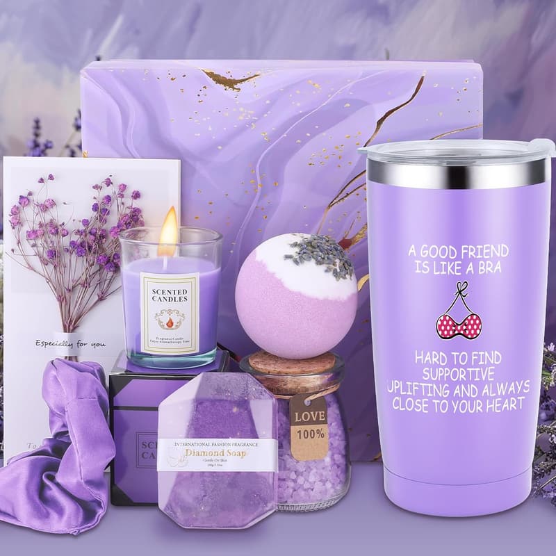 Birthday Spa Gift Basket for Female Friends & Coworkers