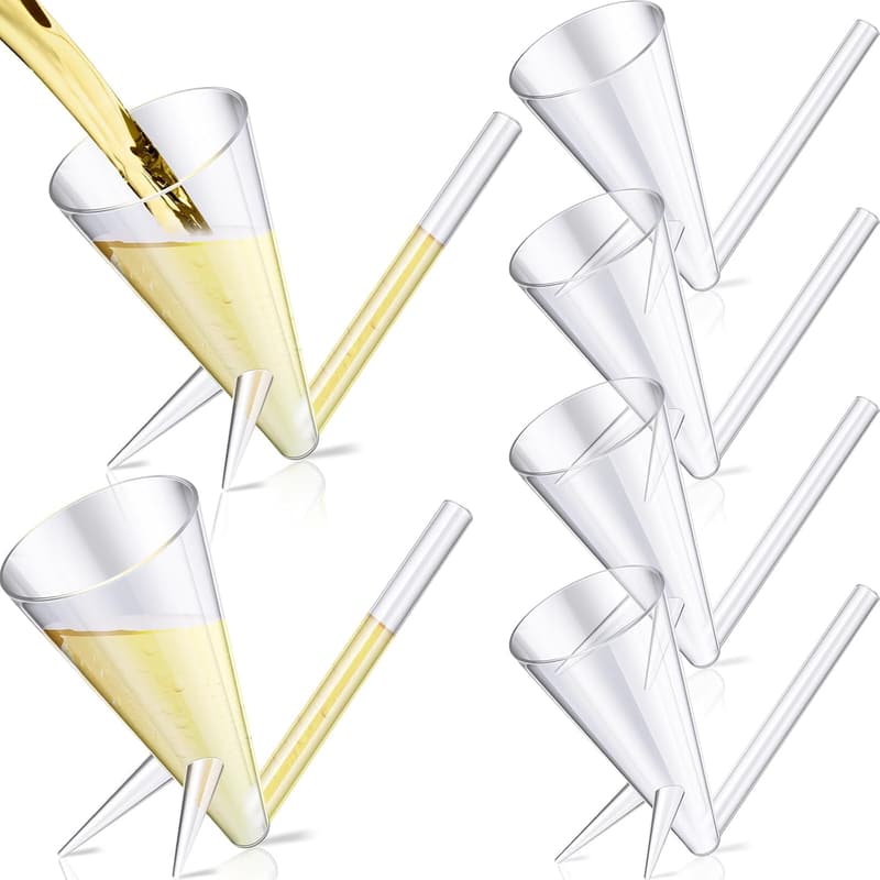 Clear Acrylic Champagne Shooter Glasses Set for Bar Parties