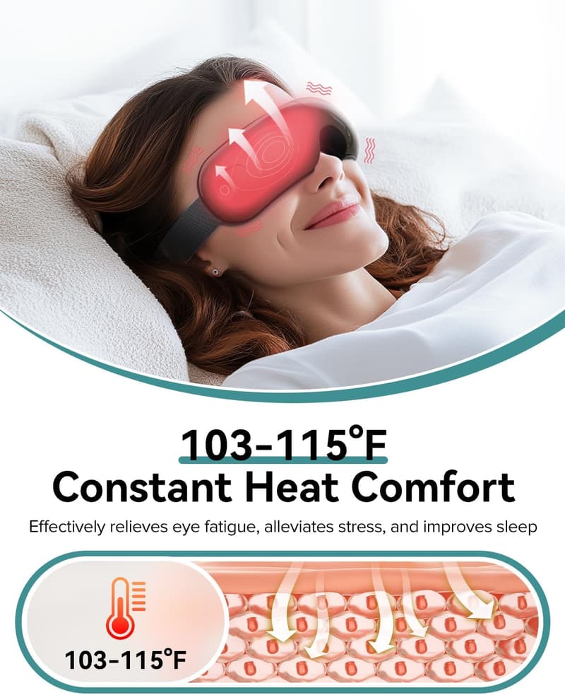 Heated Eye Massager for Migraine Relief - Perfect Gift for All
