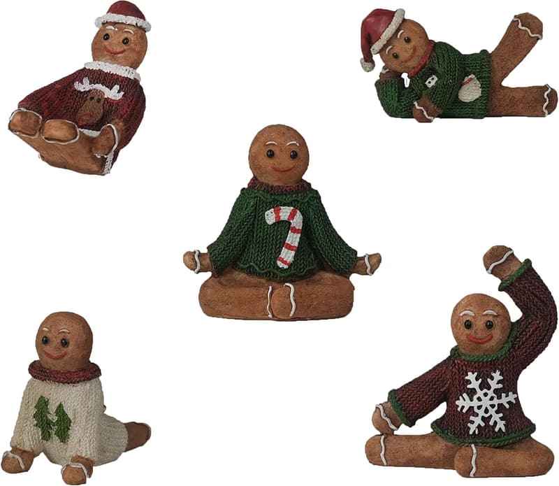 Ugly Christmas Sweater Gingerbread Men Figurines - 3