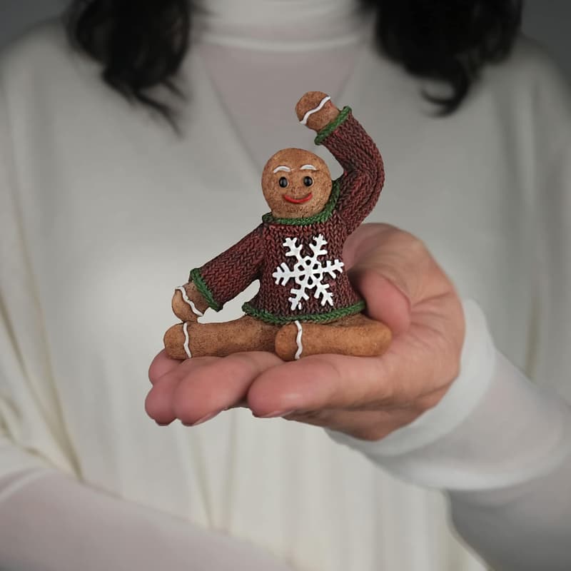Ugly Christmas Sweater Gingerbread Men Figurines - 3