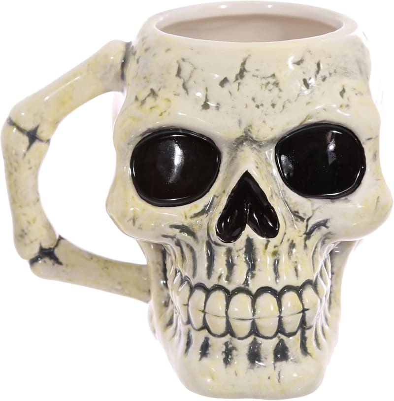 Funny Skull-Shaped Ceramic Mug - Fun Gift for Her or Him