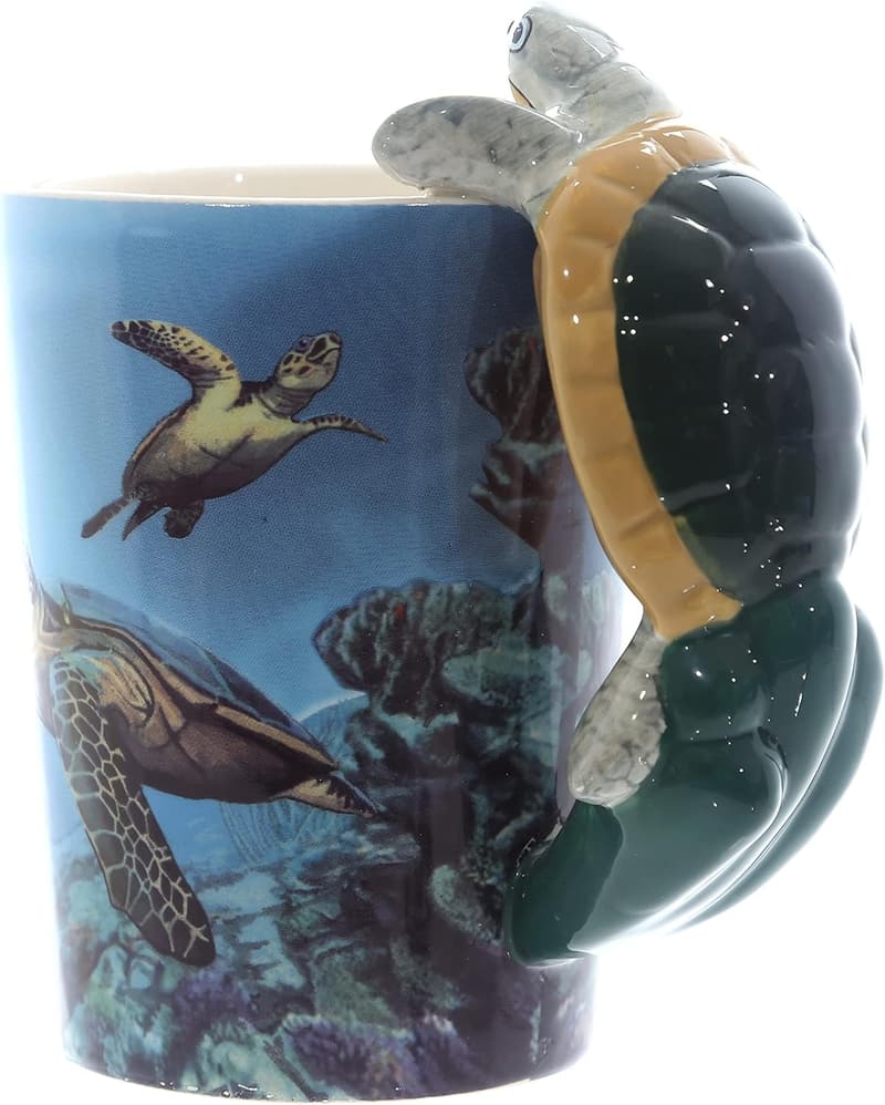 Cute Turtle Ceramic Mug - Funny Gift for Couples