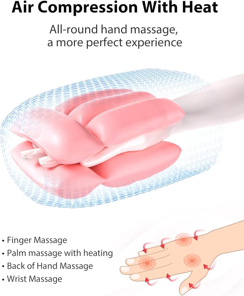 Cordless Hand Massager with Heat for Arthritis Relief