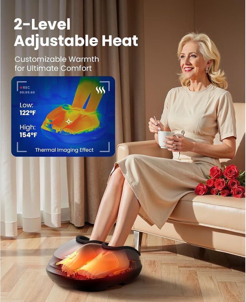 Foot Massager with Heat & Remote for Plantar Fasciitis