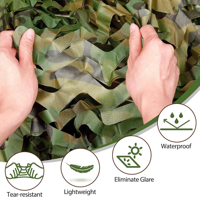 Camouflage Netting Tarp 20x20 for Hunting and Camping