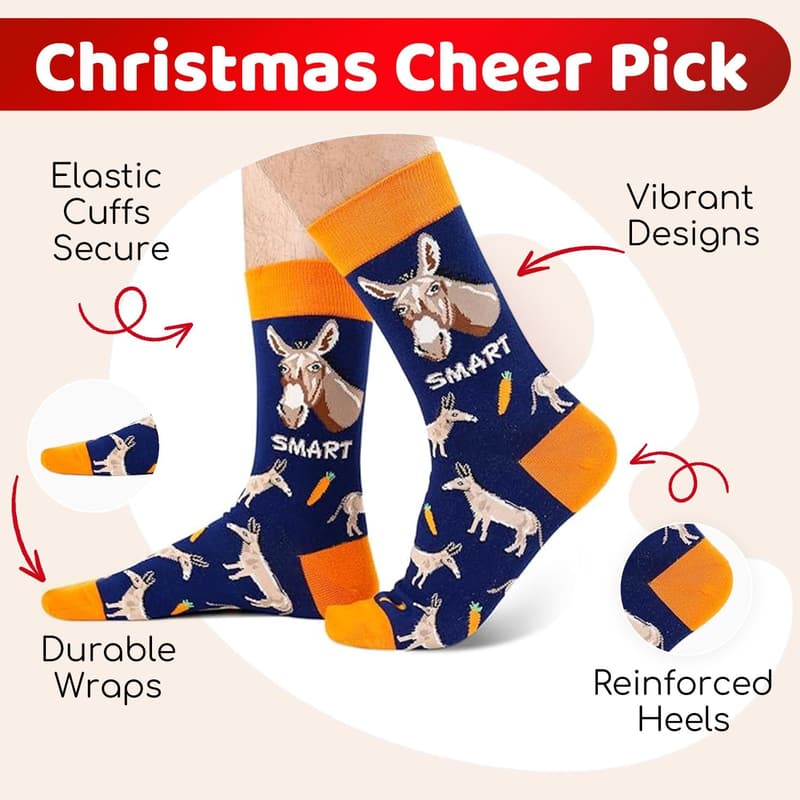 Funny Donkey Socks for Animal Lovers