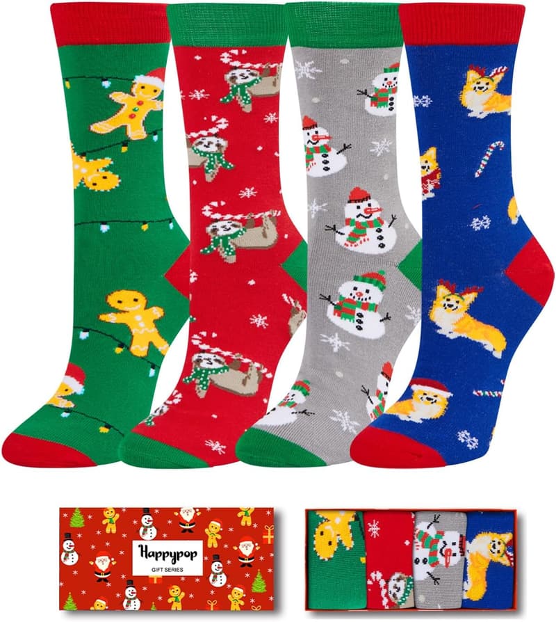 Christmas Stocking Socks for Teens - Fun Secret Santa Gift