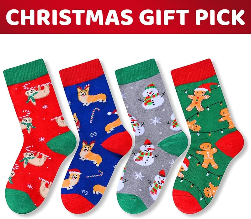 Christmas Stocking Socks for Teens - Fun Secret Santa Gift