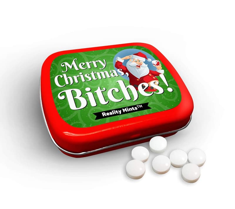 Funny Holiday Peppermint Mints - Stocking Stuffers for Adults
