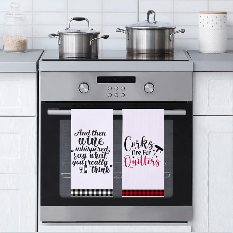 Wine Lover's Funny Kitchen Towels - Perfect Hostess Gift