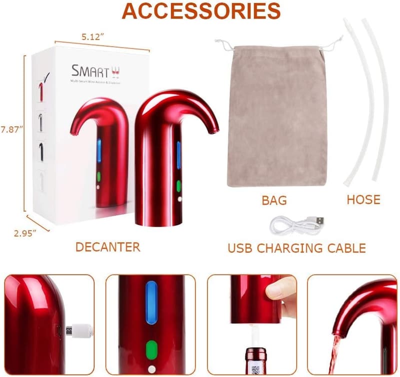 Father's Day Electric Wine Aerator and Dispenser for Red Wine
