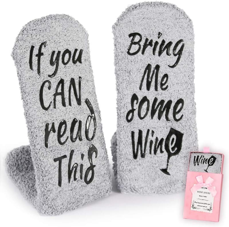 Valentine's Wine Socks for Women - Fun Gift for Mom & Friends