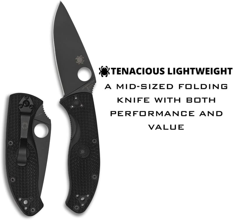 Spyderco Tenacious Lightweight EDC Folding Knife - 3.39