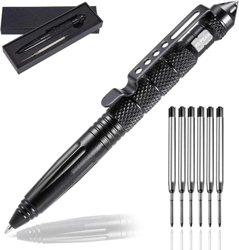 Tactical Self-Defense Pen with Glass Breaker – Tungsten Steel