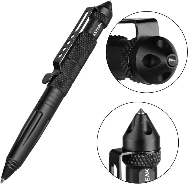 Tactical Self-Defense Pen with Glass Breaker – Tungsten Steel