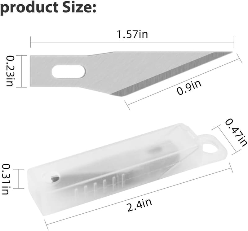 Craft Hobby Knife Set with 11 Stainless Steel Blades & Ruler