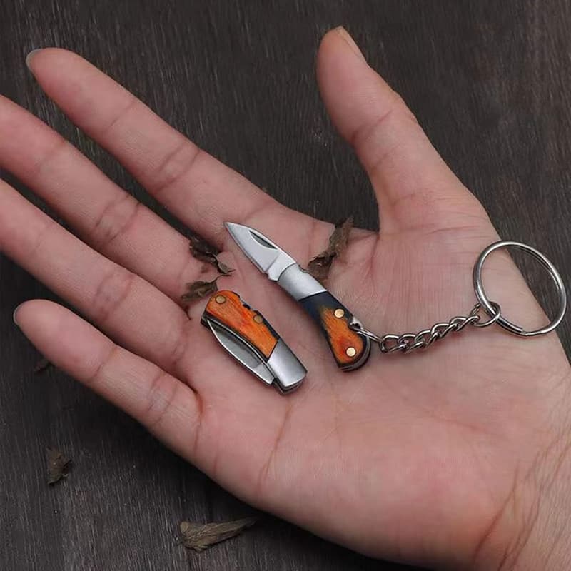 Colorful Wooden Mini Folding Pocket Knife