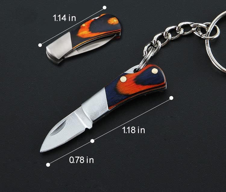 Colorful Wooden Mini Folding Pocket Knife