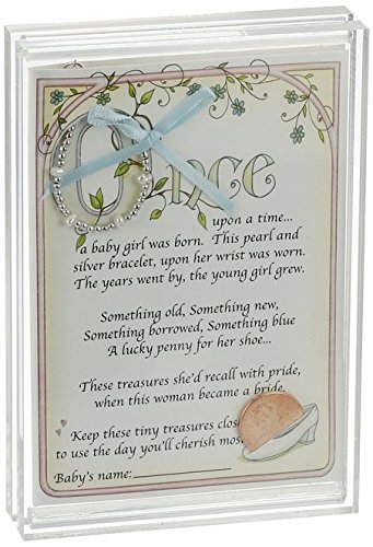 Personalized Silver and Pearl Bracelet for Baptism or Christening