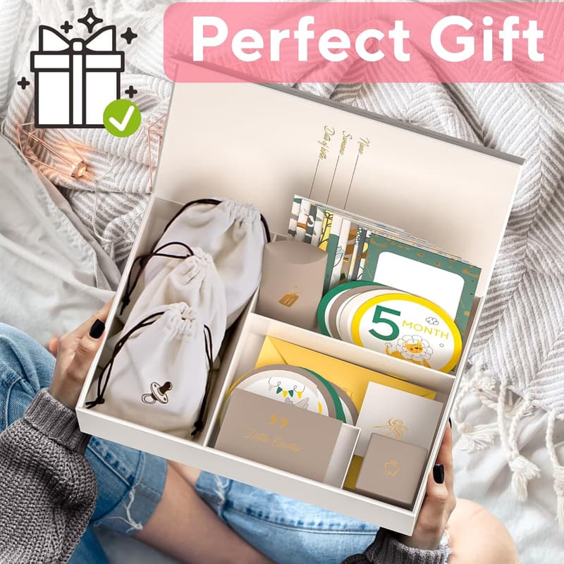 Baby Keepsake Box with 10 Unique Gifts for New Parents
