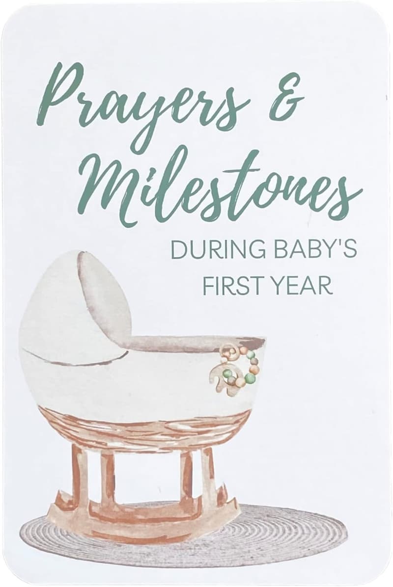 Baby's First Year Prayer Milestone Cards - Gender Neutral Keepsake