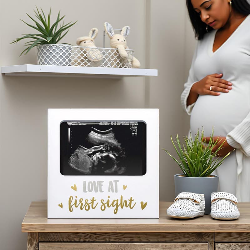 Ultrasound Keepsake Picture Frame for Baby Showers, 4” x 6”