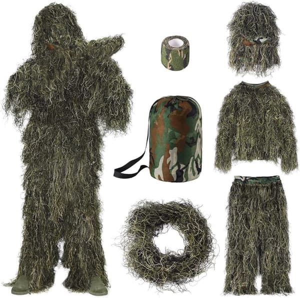 6-in-1 Camouflage Ghillie Suit for Hunting