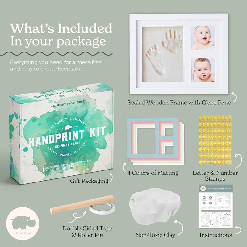 Baby Handprint & Footprint Keepsake Kit - Alpine White